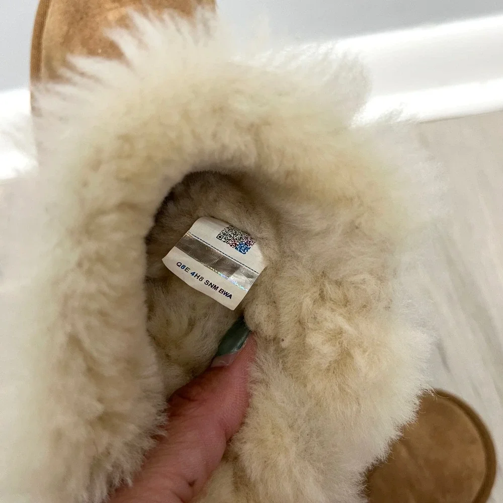 UGG Boots Kids 12 Chestnut Tan Brown Bailey Bow II Sheepskin Suede